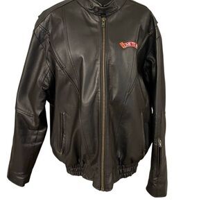 Diamond Plate Leather Women’s Motorcycle Jacket